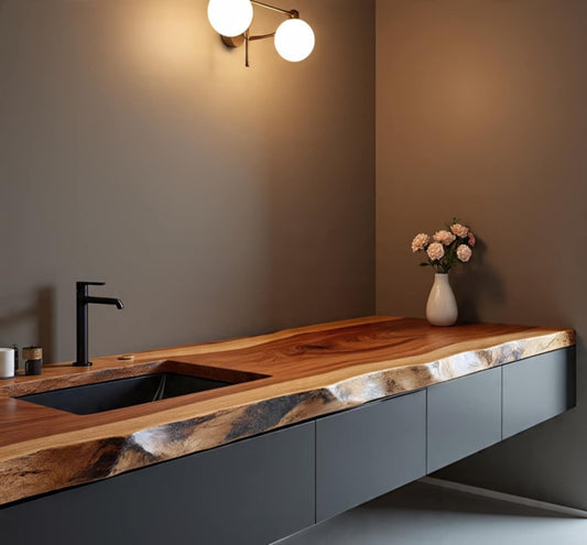 Oaklyn Live Edge Wash Basin Shelf 40 (W) x 7 (D) cm