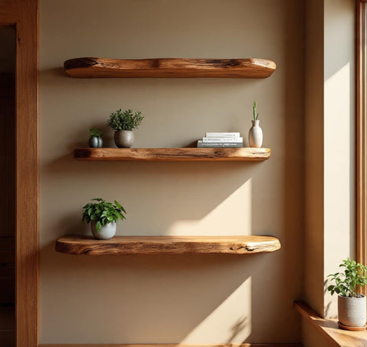 Oaklyn MAX Live Edge Oak Shelf 27 (W) x 4 (D) cm (Brackets Not Included)