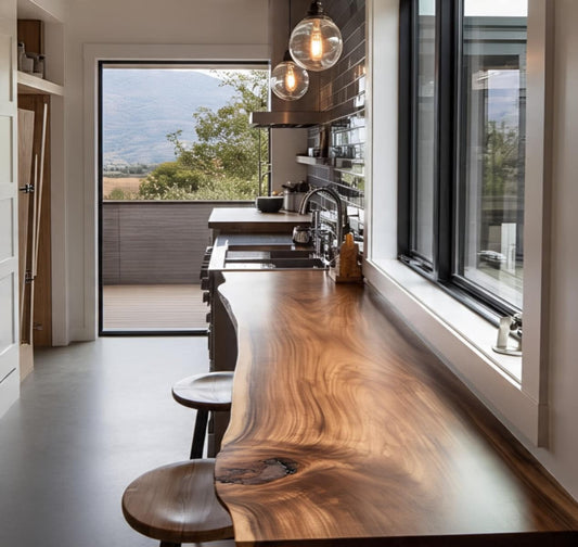 Lignum Live Edge Breakfast Bar 35 (W) x 4 (D) cm