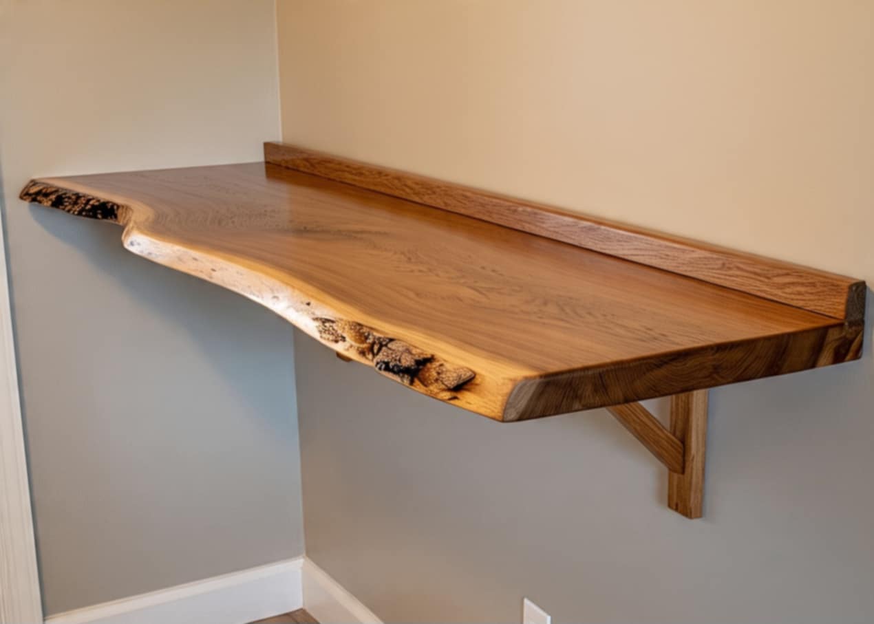 Lignum Live Edge Breakfast Bar 35 (W) x 4 (D) cm