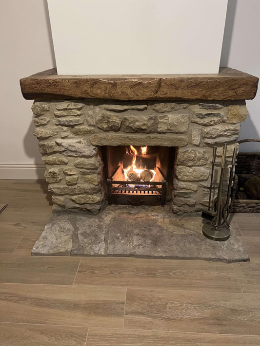 Novo Rustic Farmhouse Oak Beam Mantlepiece 10 (W) x 15 (D) cm