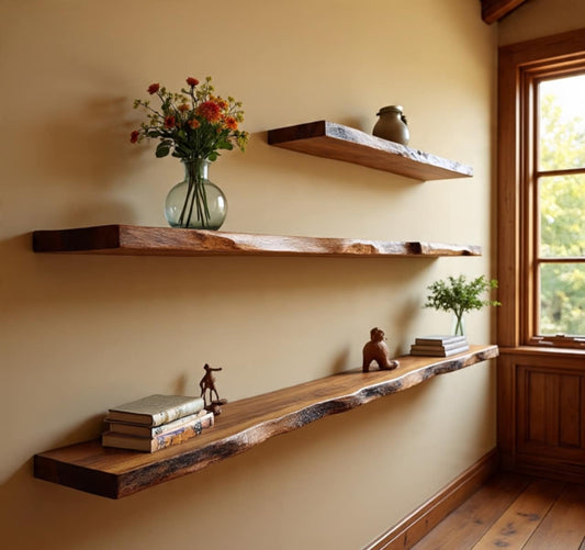 Oaklyn MAX Live Edge Oak Shelf 27 (W) x 4 (D) cm (Brackets Not Included)