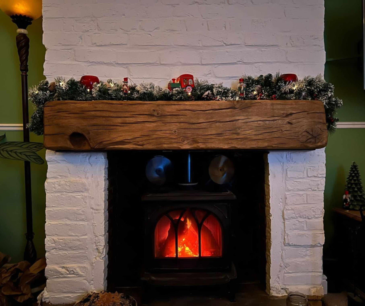 Timbera Natural Character Oak Beam Mantlepiece 10 (W) x 20 (D) cm