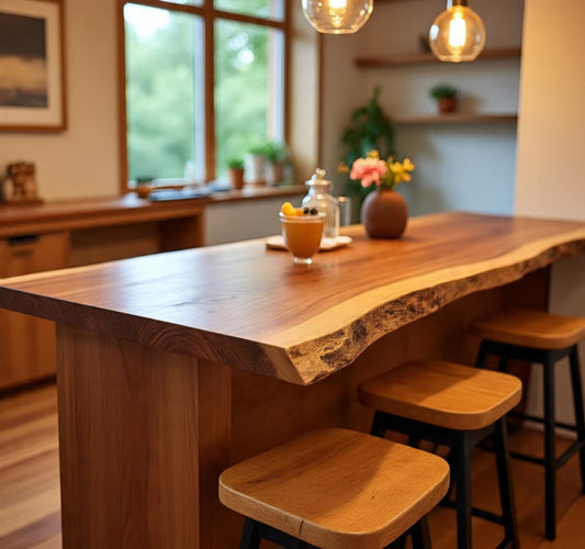 Socotra MAX Live Edge Island Breakfast Bar 60 (W) x 4 (D) cm