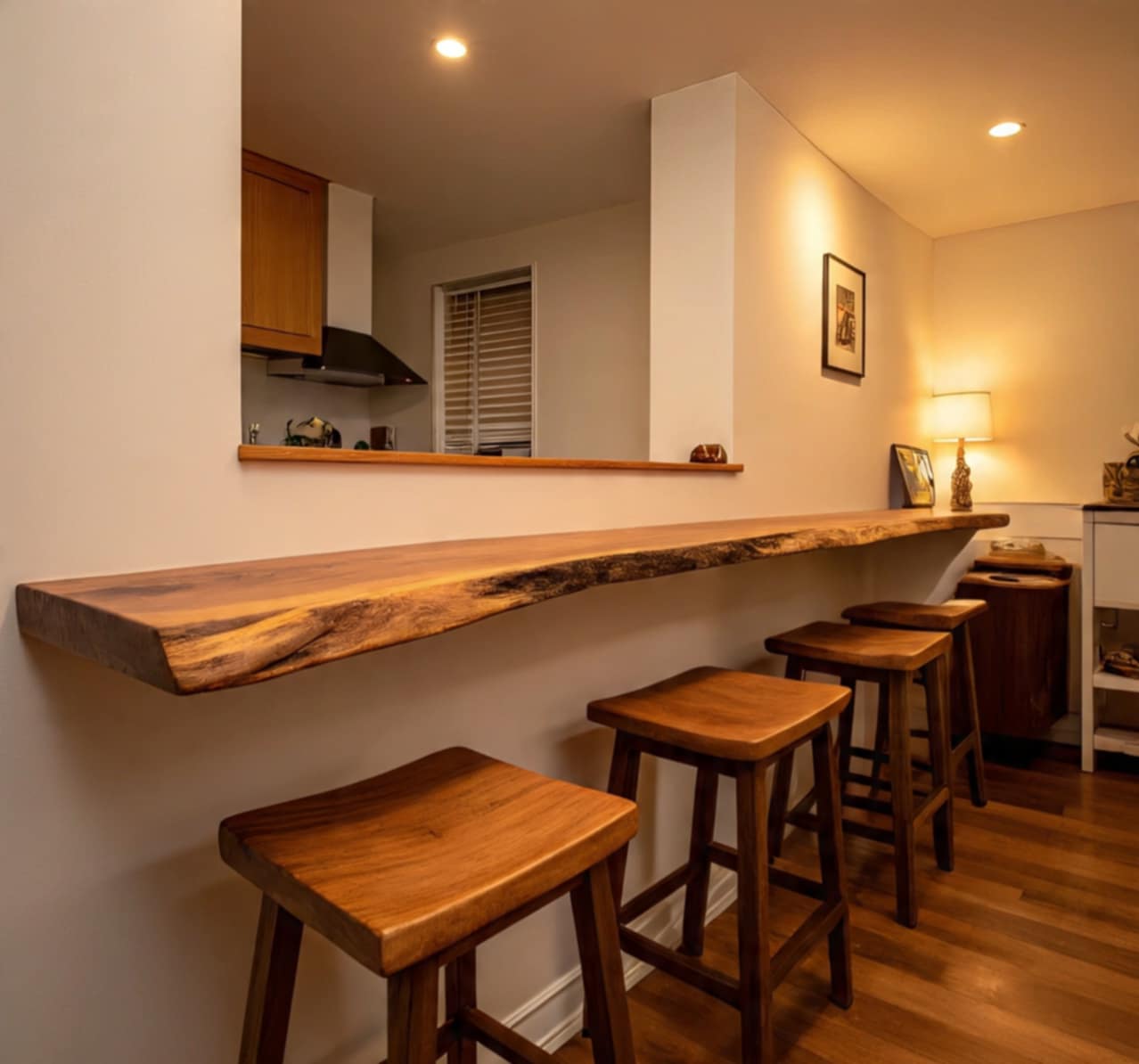 Lignum Live Edge Breakfast Bar 35 (W) x 4 (D) cm