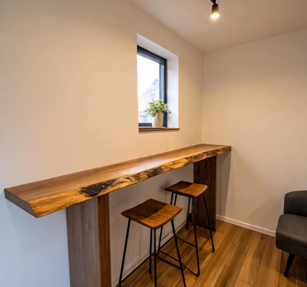 Lignum Live Edge Breakfast Bar 35 (W) x 4 (D) cm