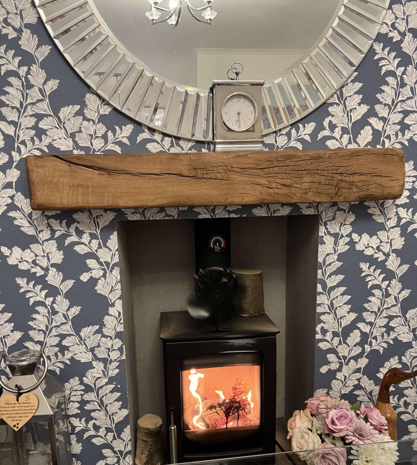 Novo Rustic Farmhouse Oak Beam Mantlepiece 10 (W) x 15 (D) cm