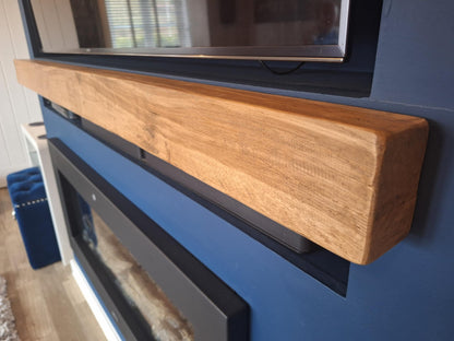 Hewthorn Antique Pine Finish Oak Beam Mantlepiece 7 (W) x 10 (D) cm