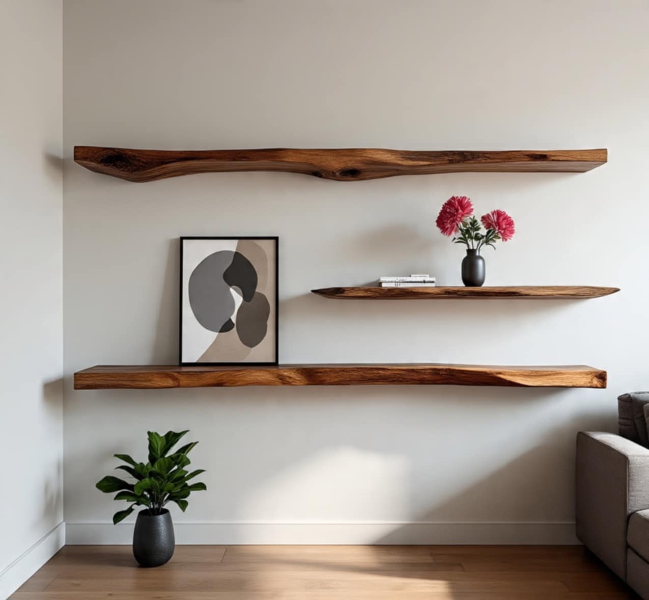 Oaklyn MAX Live Edge Oak Shelf 27 (W) x 4 (D) cm (Brackets Not Included)