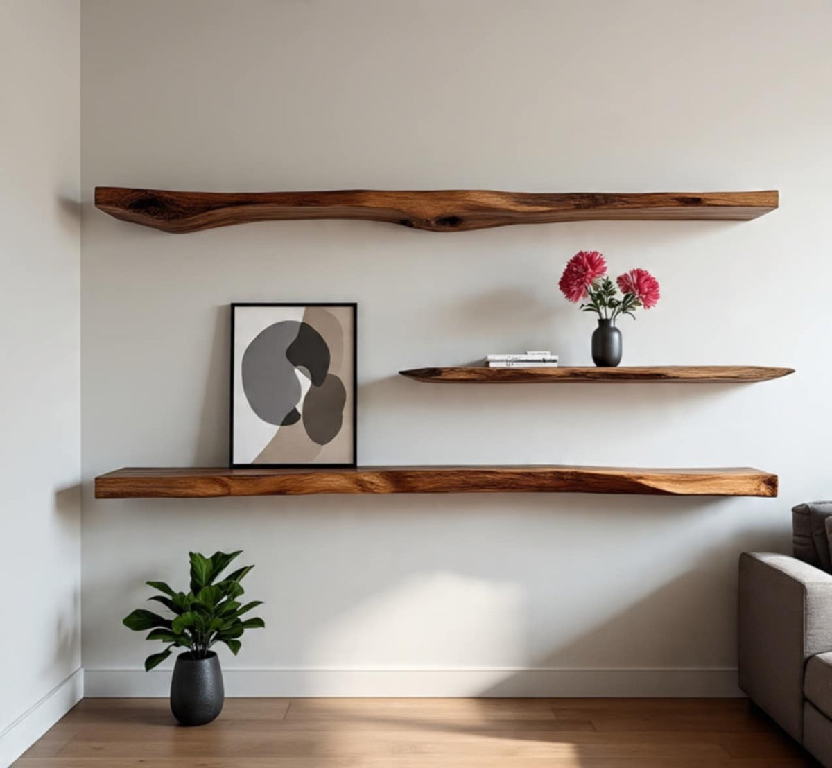 Oaklyn MAX Live Edge Oak Shelf 27 (W) x 4 (D) cm (Brackets Not Included)