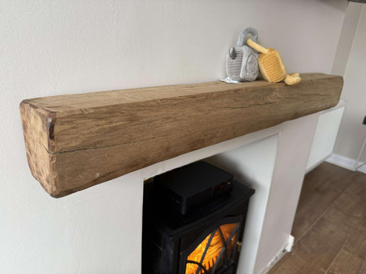 English Country Light Oak Beam 13 x 13 cm