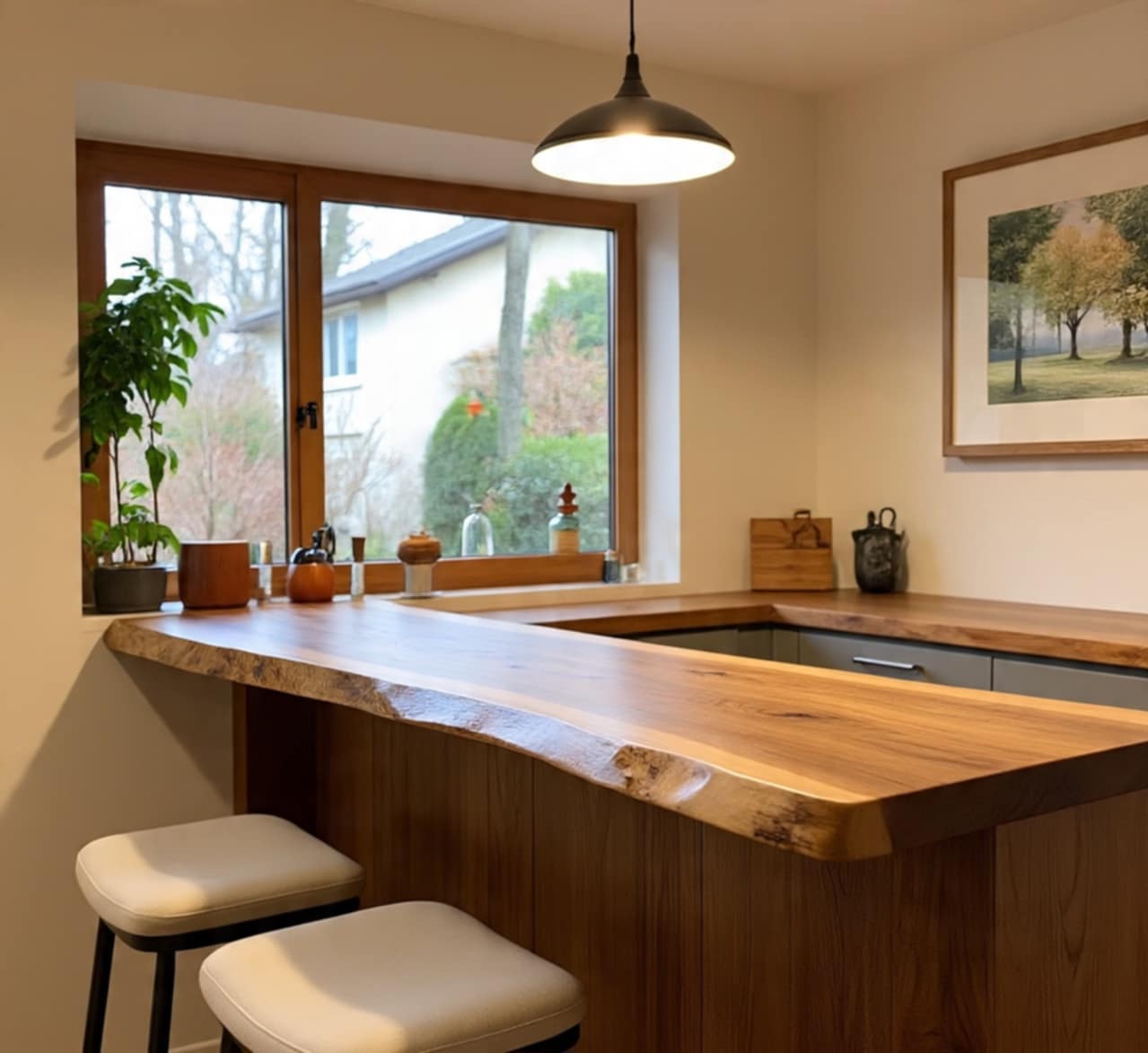 Socotra MAX Live Edge Island Breakfast Bar 60 (W) x 4 (D) cm